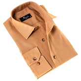 Brownish Luxury Men's Tailor Fit Button Up European Made Linen Shirts